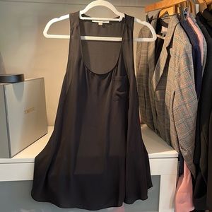 LOFT black racerback satin tank XLP